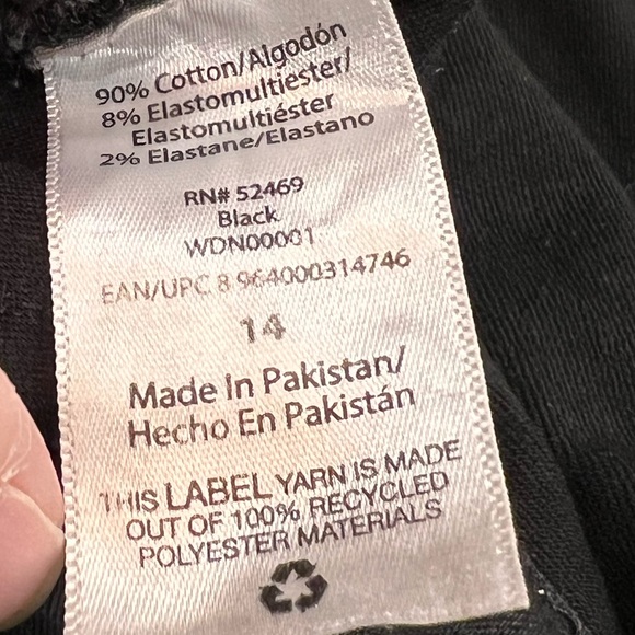 New Free Assembly Black High Rise Skinny Jeans Size 14 - Picture 7 of 7